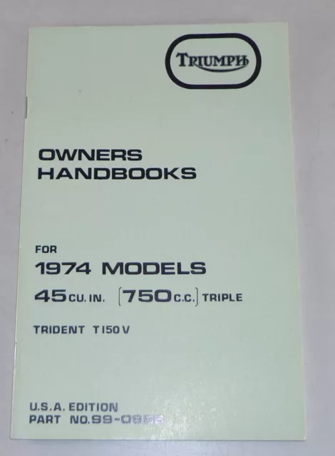 Mode D 'em Ploi Triumph Trident 750 T150 V Triple Support 1974