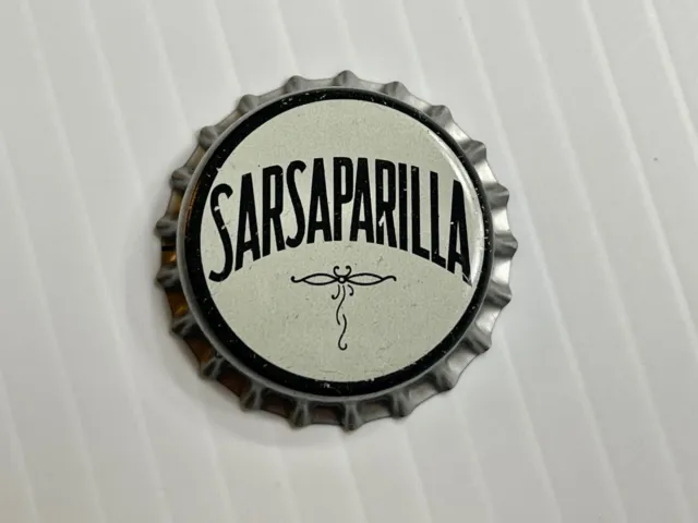 Vintage - Sarsaparilla Soda Bottle Cap *Cork Back* (Blue / White In Color)