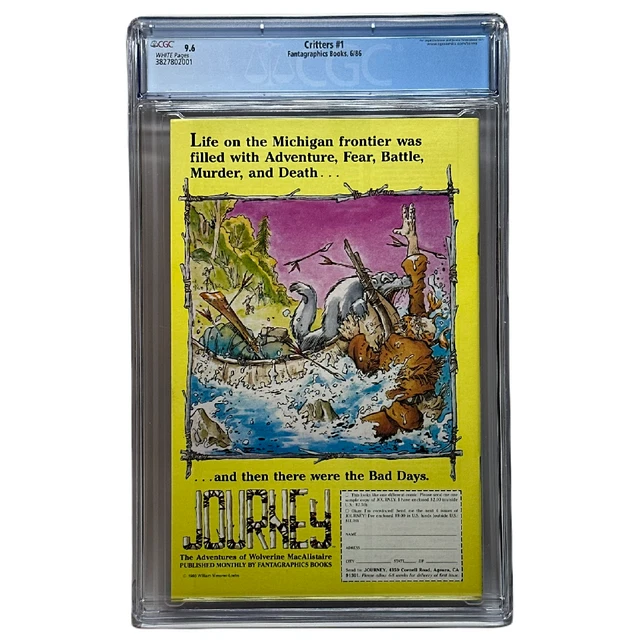 Fantagraphics Books CRITTERS #1 CGC 9.6 Stan Sakai Cover Art Usagi Yojimbo App. 2