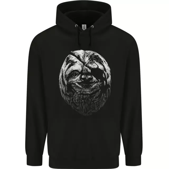 A Sloth With an Eye Patch Childrens Kids Hoodie