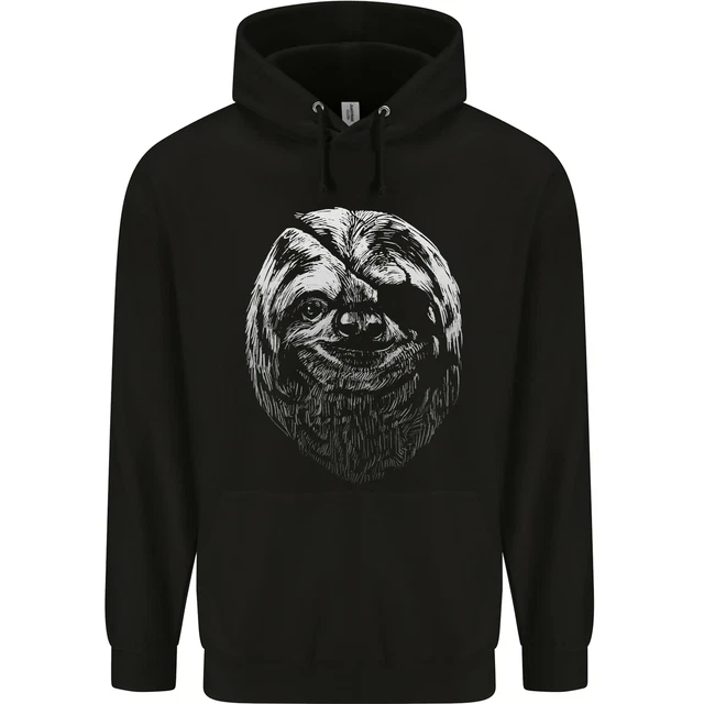 A Sloth With an Eye Patch Childrens Kids Hoodie