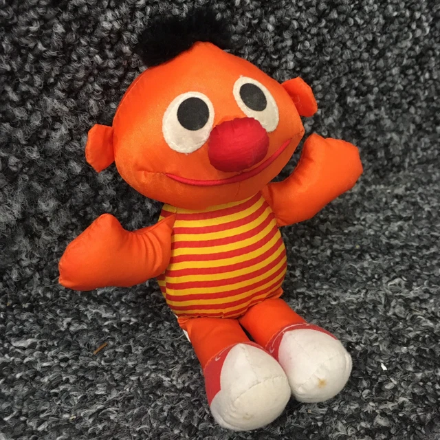VINTAGE TYCO SESAME Street Plush Ernie 1995 Bean Bag Soft Toy *Read* £6 ...