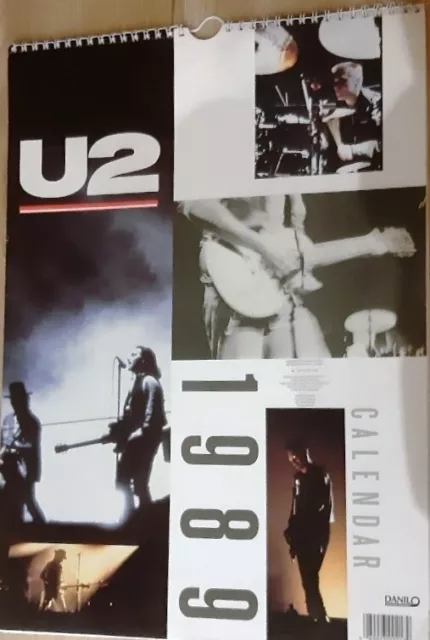 U2 1989 Calendar, officially licensed, dates match 2023,  Bono,  the Edge, Rock