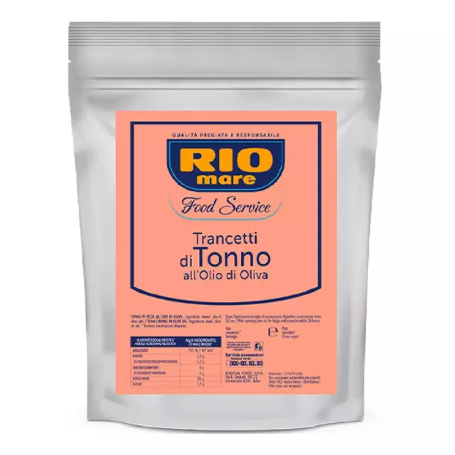 Trancetti di Tonno in Pouch all'Olio d'Oliva Rio Mare Busta da 200 g Tuna
