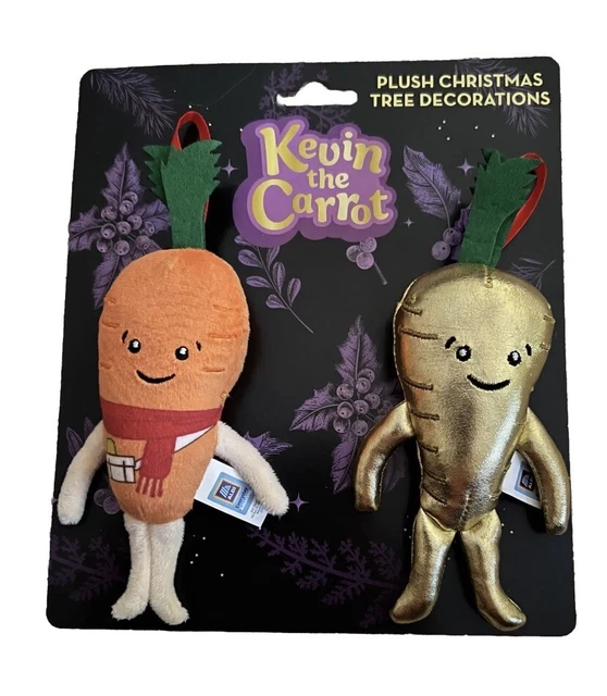 ALDI KEVIN THE Carrot Christmas 2023 Tree Decorations Soft Toy Plush