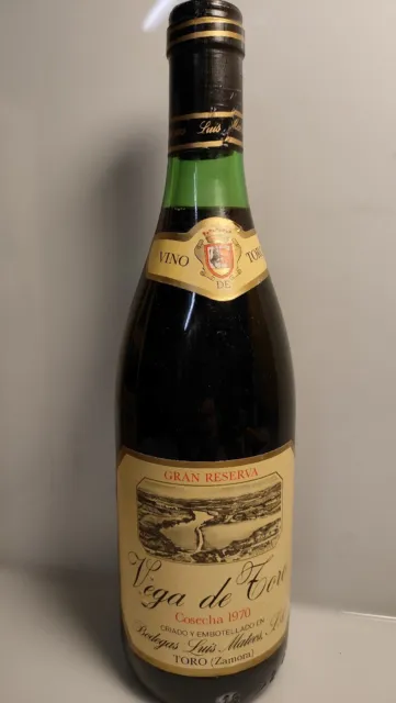 Botella de vino VEGA DE TORO 1970 GRAN RESERVA (Toro Zamora) 2