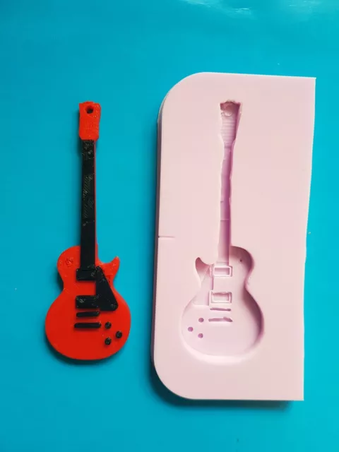 Guitar Silicone Mould For Cake Topper, Chocolate, Clay Etc