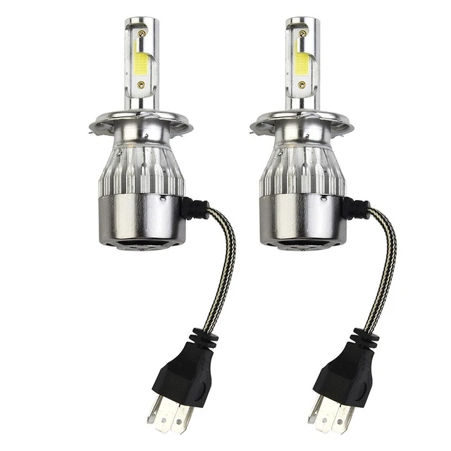 2pcs COB H4 LED 200W Headlight Set Beam Auto Bulb For Car Trunk SUV RV HID Xenon