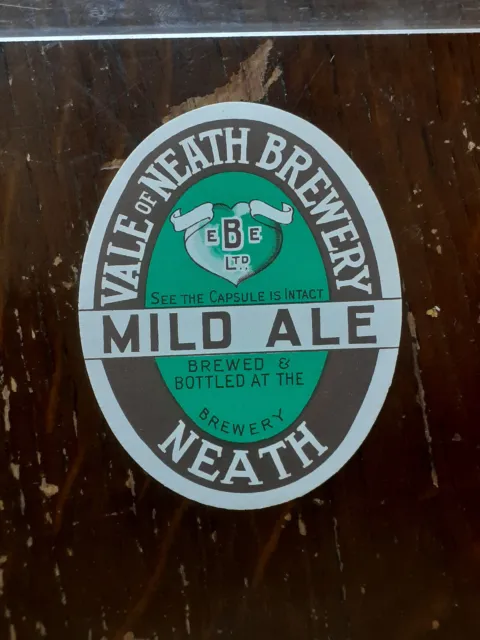 Altes britisches Bier-/Getränkeetikett: Evan Evan Bevan Mild, Neath