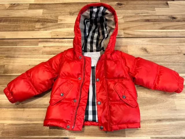 Burberry Children Baby Puffy Jacket Girls 18 Months Winter Coat Kids Snow Jacket