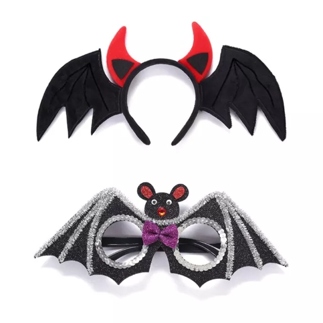 Fancy Bat Hair Hoop Festival Party Headband for Girls Women Halloween Kid