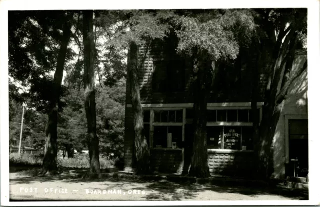 Vtg Postcard 1940s RPPC - Post Office - Boardman, OR Oregon - Unused