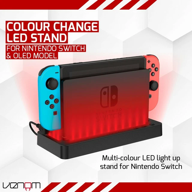 NINTENDO SWITCH LED Console Stand MultiColour Change Light Up Dock £19.99 PicClick UK