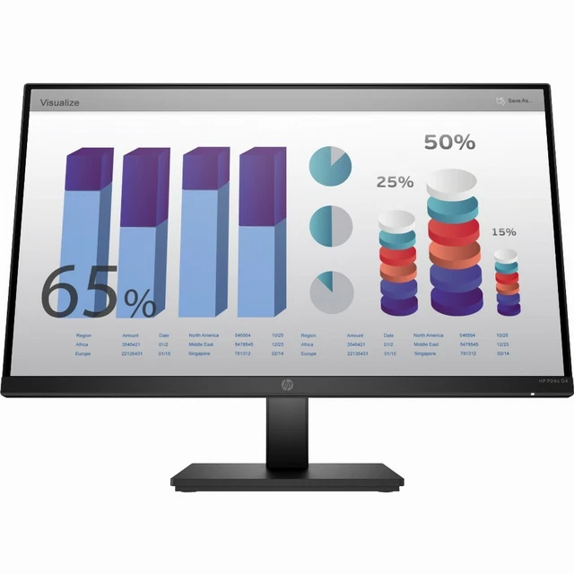 HP P24q G4 23.8 Zoll 60,5 cm 2560 x 1440 Pixel Quad HD LED Schwarz 7.59