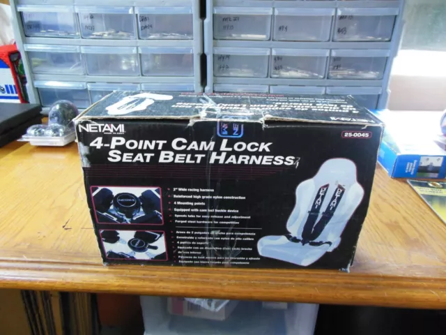 Netami 25-0045 4-Point Cam Lock Seat Belt Harness