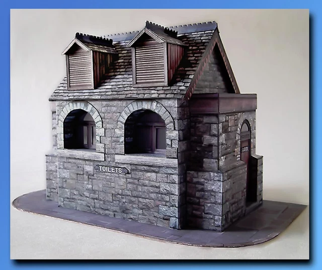 1:43 Scale Chinese Takeaway Card Model Kit – 7mm/O Gauge, Unassembled, For Railway Dioramas