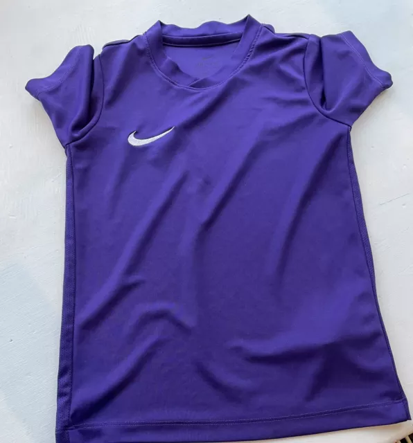 Nike Boys T Shirt Shorts Junior Kids Dri Fit Crew Training Gym Football Top