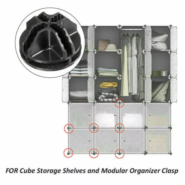 60 DIY Cube Modular Closet Organizer Wardrobe Rack Storage Cabinet Clothes Shelf