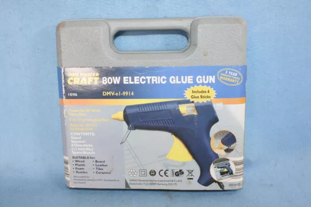Pistola De Pegamento Eléctrica Con Cable Power Craft 240 V Con Estuche De Transporte/Almacenamiento