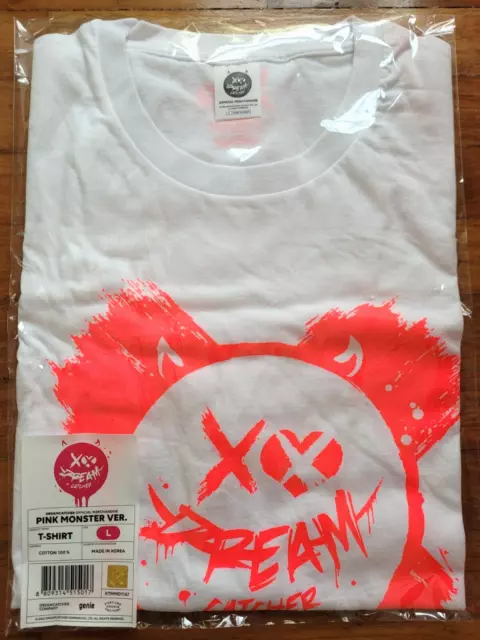 Dreamcatcher Official Pink Monster T-shirt Dream Kiss Photocard Album Dystopia