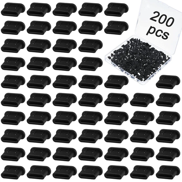 200 Pcs USB C Dust Plugs USB C Charging Port Plug Silicone