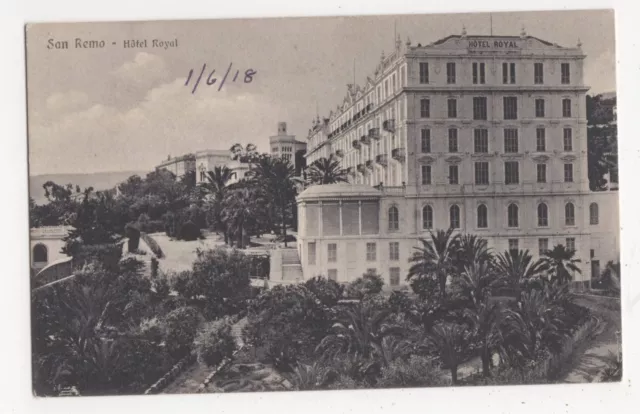 Italy, San Remo, Hotel Royal Postcard, B003