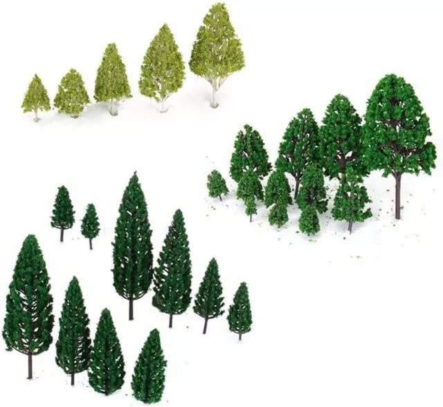 27pcs Scene Landscape Trees 1: 50 Scale Architectural Model Trees Miniature Tree