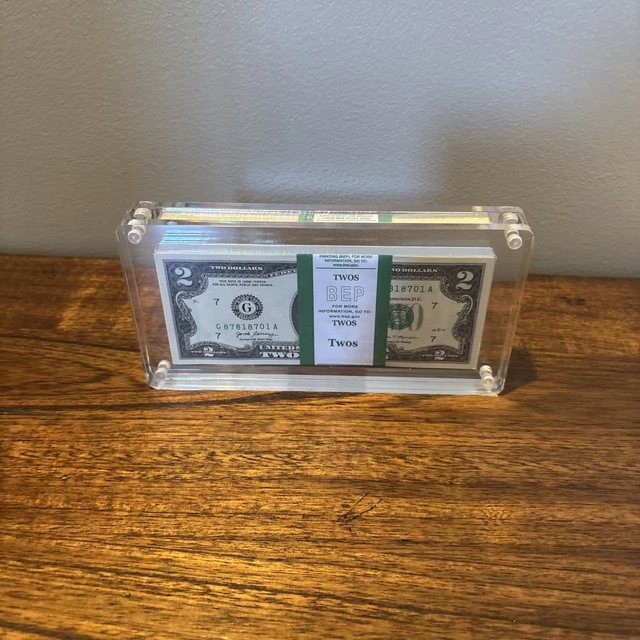thumbnail interactive-video image 1 of 25 Consecutive Uncirculated $2 Dollar Bills – 2017 – Buy More Save More – US Currency 1 of 5