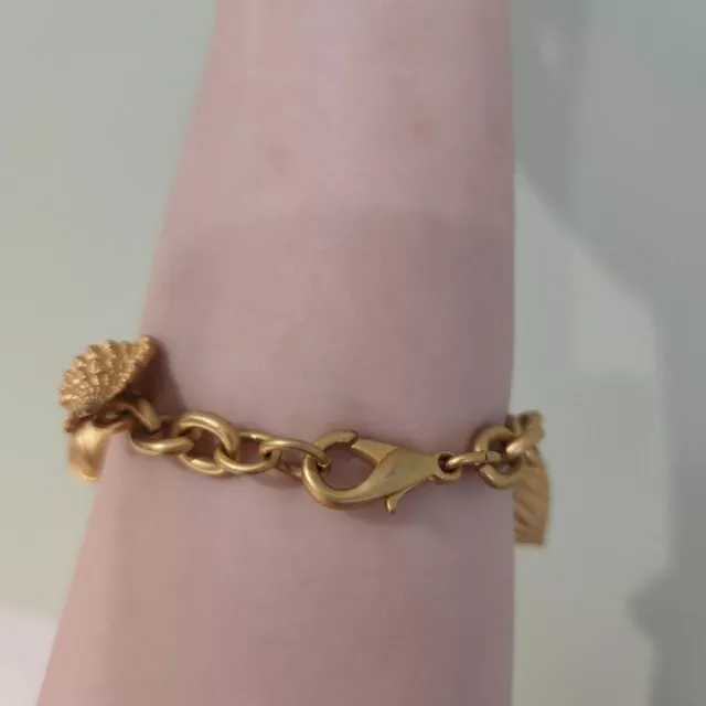 KENZO Bracelet Bangle AUTH Shell Motif chain bracelet Used Rare 2