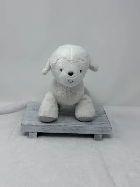 Carter's Musical White LAMB 8" Infant / Baby Plush Stuffed Toy #