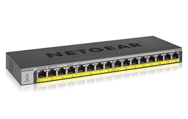 Defective! NETGEAR GS116PP 16-Port Gigabit Ethernet Unmanaged Poe Switch