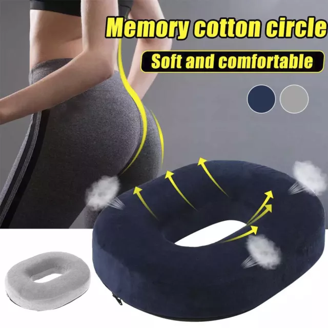 Coccyx Pain Relief Memory Foam Comfort Donut Ring Chair Seat Cushion BiWUW