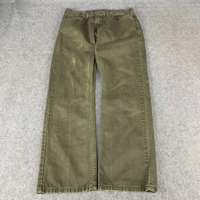 Pantalones rectos ajustados verdes para hombre LEVIS 514 Chinos 32 W32 L30 (20276)