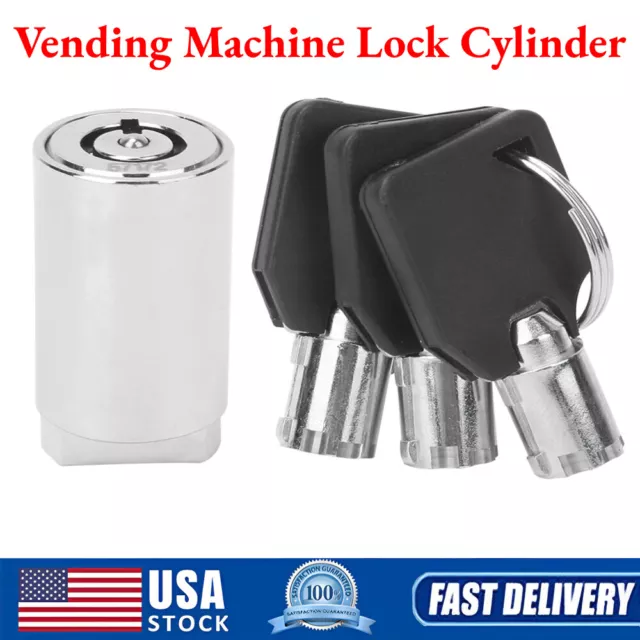 Zinc Alloy Color Single Opening Key Vending Machine Lock Cylinder