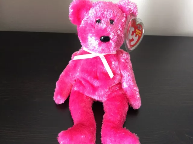 Ty Beanie Baby “SHERBET” the bear (Hot Pink) MWMT 2003