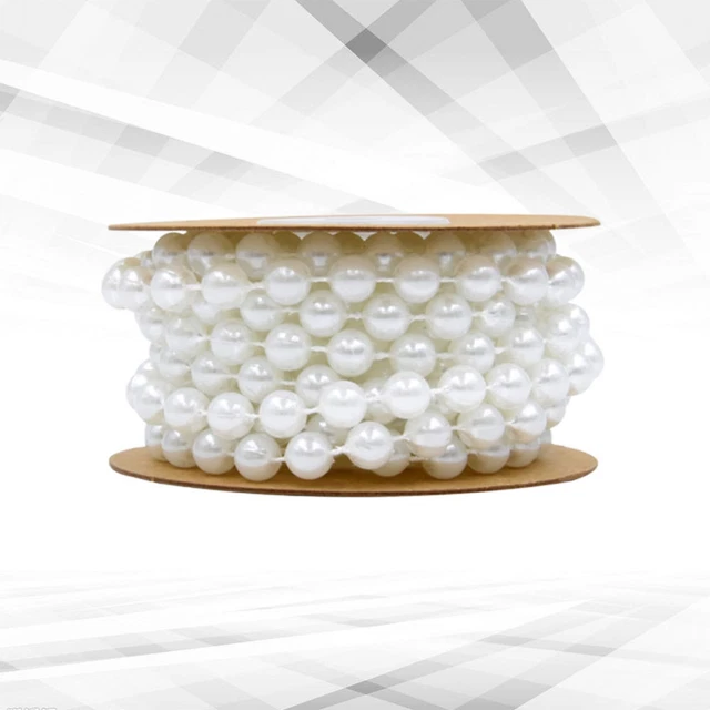 8 MM Pearl Beads Garland White Ribbon Wedding Decor Beadwork