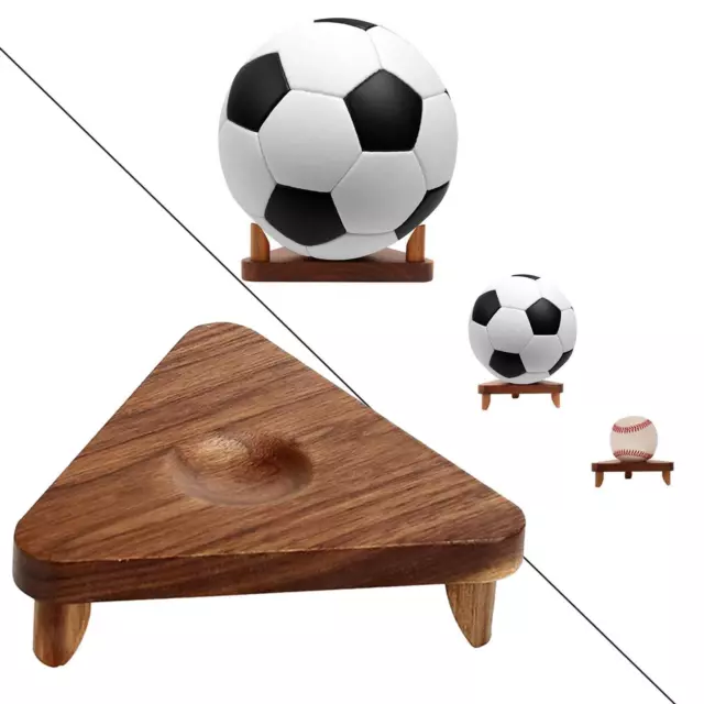 Wood Ball Display Stand Decor Tripod Storage Stand for Shop Cabinets