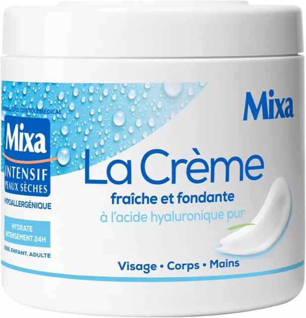 Mixa Intensif Peaux Sèches  Crème À L’Acide Hyaluronique Pot de 400 ml