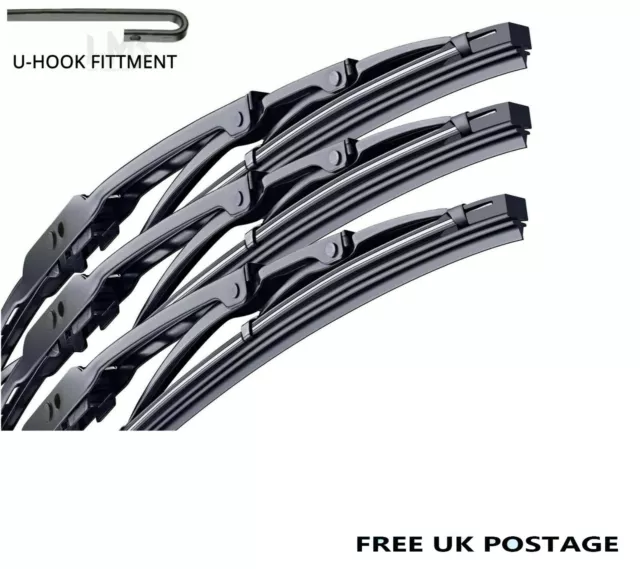 For Daihatsu Terios 2005- Front And Rear Windscreen Wiper Blades Set Of 3