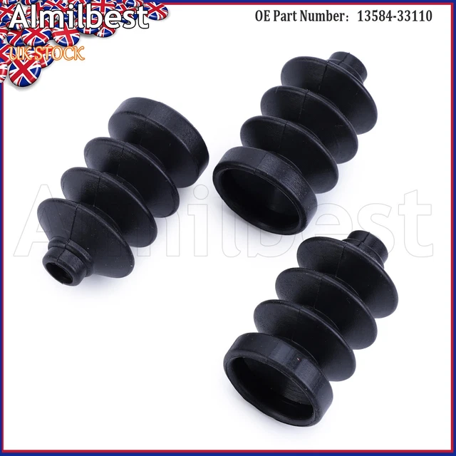 thumbnail image 2 of LMC Suzuki GT380 Carb Dust Boots – 3x Bellows Rubbers, Throttle, Part A3-02 2 of 5