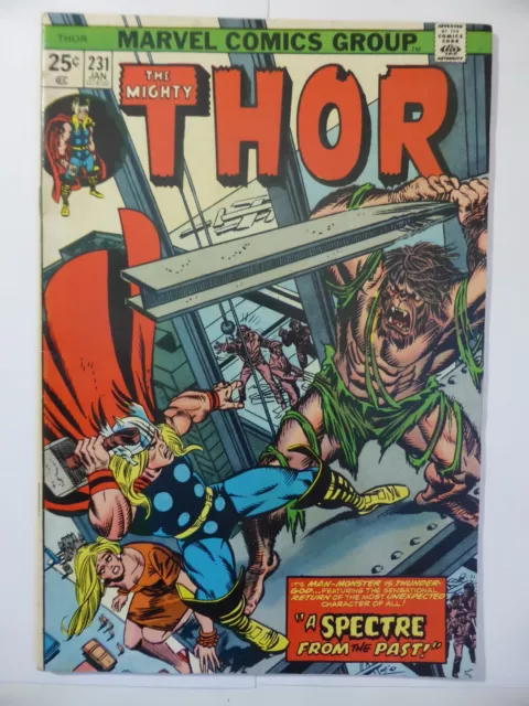 1975 Mighty THOR #231 ~ Fine+ 6.5 ~ HERCULES! Kool Bronze MARVEL!