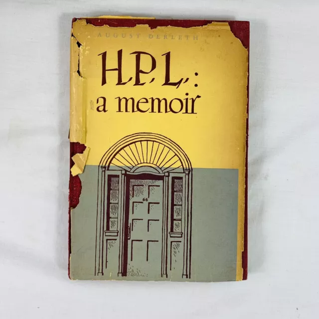 H.P.L.: A MEMOIR BY AUGUST DERLETH First ed  1945 DJ SLIP COVER