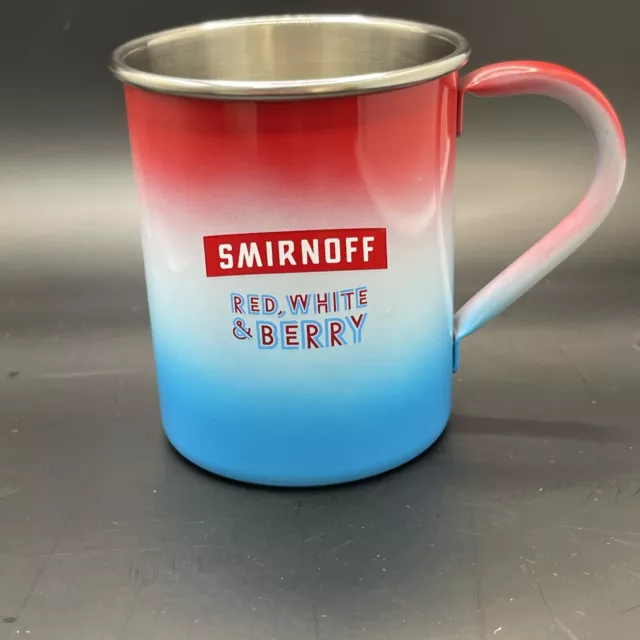 Smirnoff Red White & Berry Promotional Metal Mug New