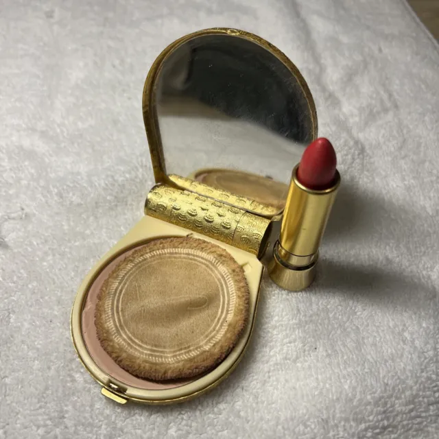 Vtg Coty Compact French Flair Refillable Lipstick Powder Box New York 3