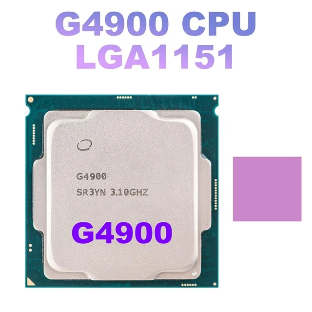 For Celeron G4900 CPU+Thermal Pad LGA 1151 Processor Dual Core Dual-Thread E2E4