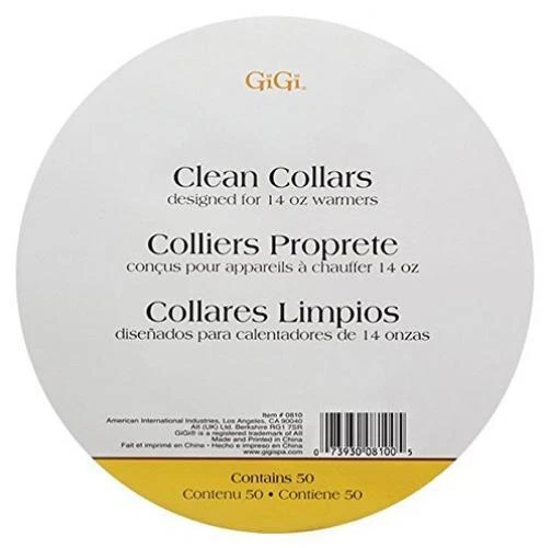 Collares limpios GiGi para calentadores de cera de 14 onzas, 50 piezas