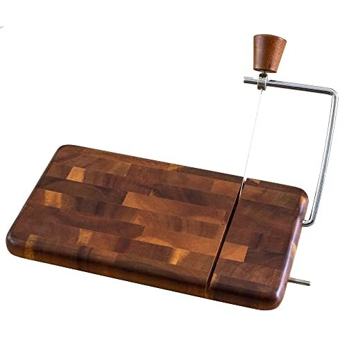 Acacia Wood Serving Board with Cheese Slicer from Totally Bamboo