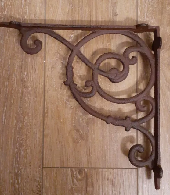 Cast Iron Vintage Style Bracket Brace Shelf Bracket Architectural Element 10"x10