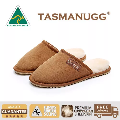 Tasman UGG Slippers/Scuffs,AU Made100%Premium Aus Sheepskin,Unisex, Nonslip Sole