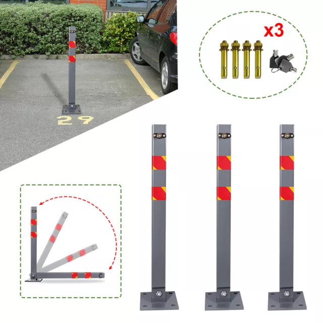 3 blocchi parcheggio staffe parcheggio pali di intercettazione pali dissuasori 65 cm